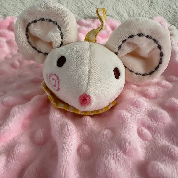 Appease Toy Pink Mouse Baby Lovey Teether Tags Minky 11” Plush Soother Blanket - Picture 2 of 6